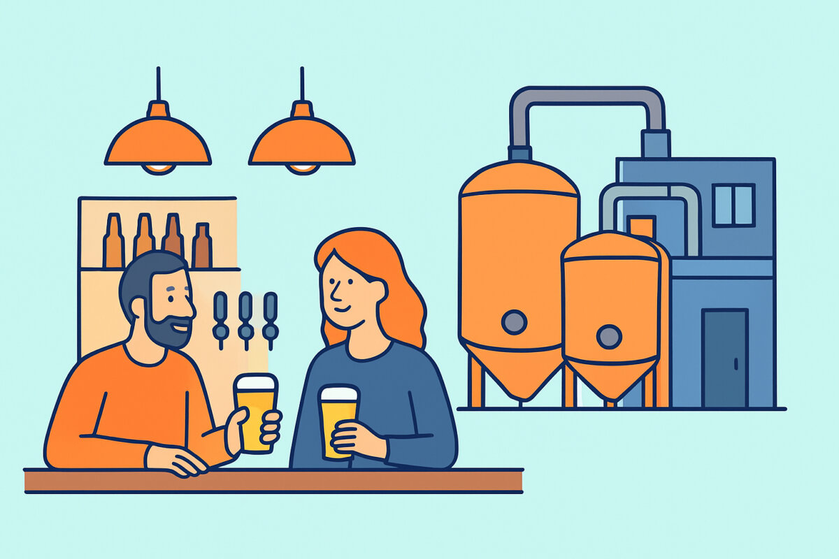 Taproom panimon yhteydessä – tuoreus ja valikoima